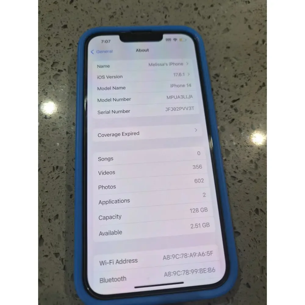 Iphone 14 Color Black 128GB * WORKS *